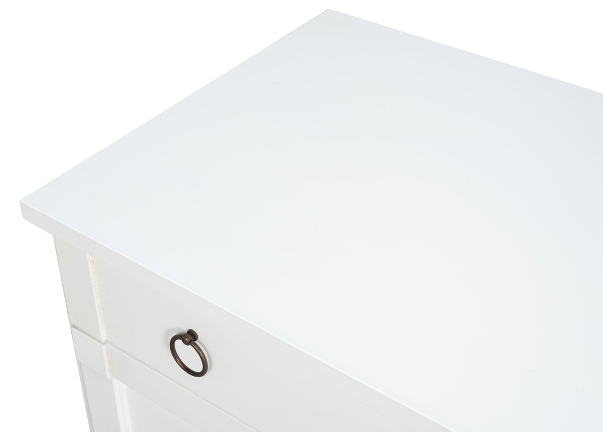 Center Media Base  Cortina White, by Sarreid, 1'8" length x 5'2" width x 3'1" height View 9