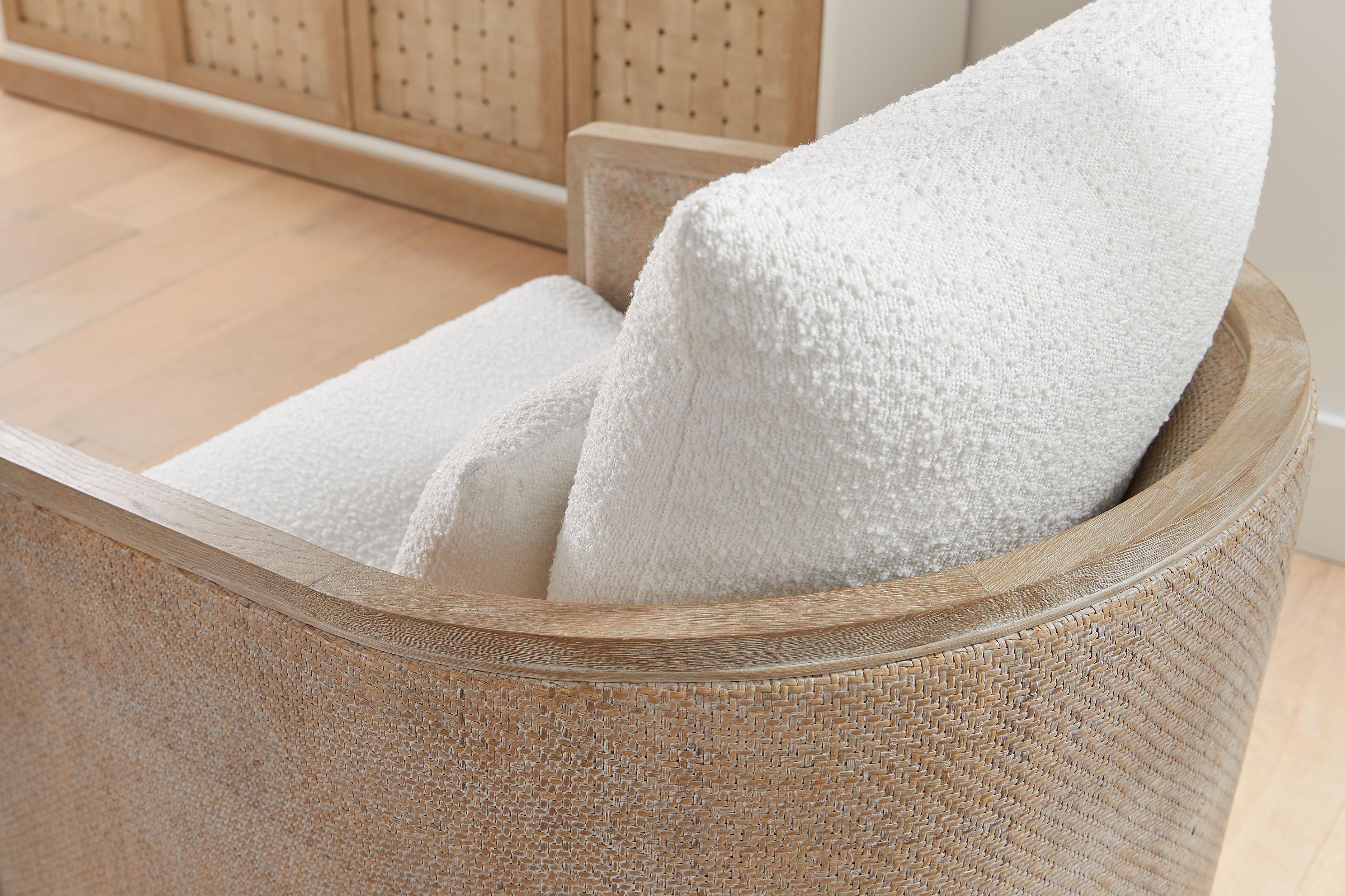 McGuire Swivel Club Chair, Accent Chair by Essentials for Living, 30" width x 35" height x 34.25" depth View 11