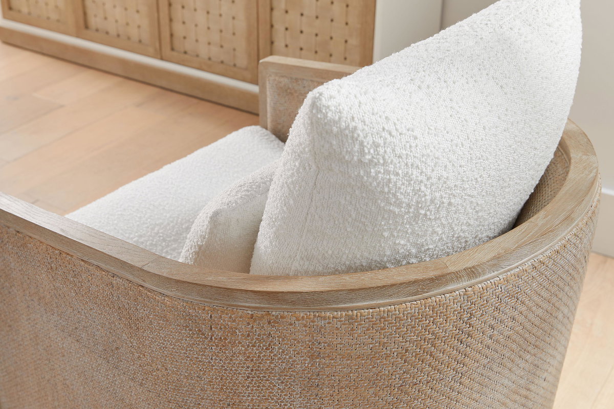 McGuire Swivel Club Chair, Accent Chair by Essentials for Living, 30" width x 35" height x 34.25" depth View 11