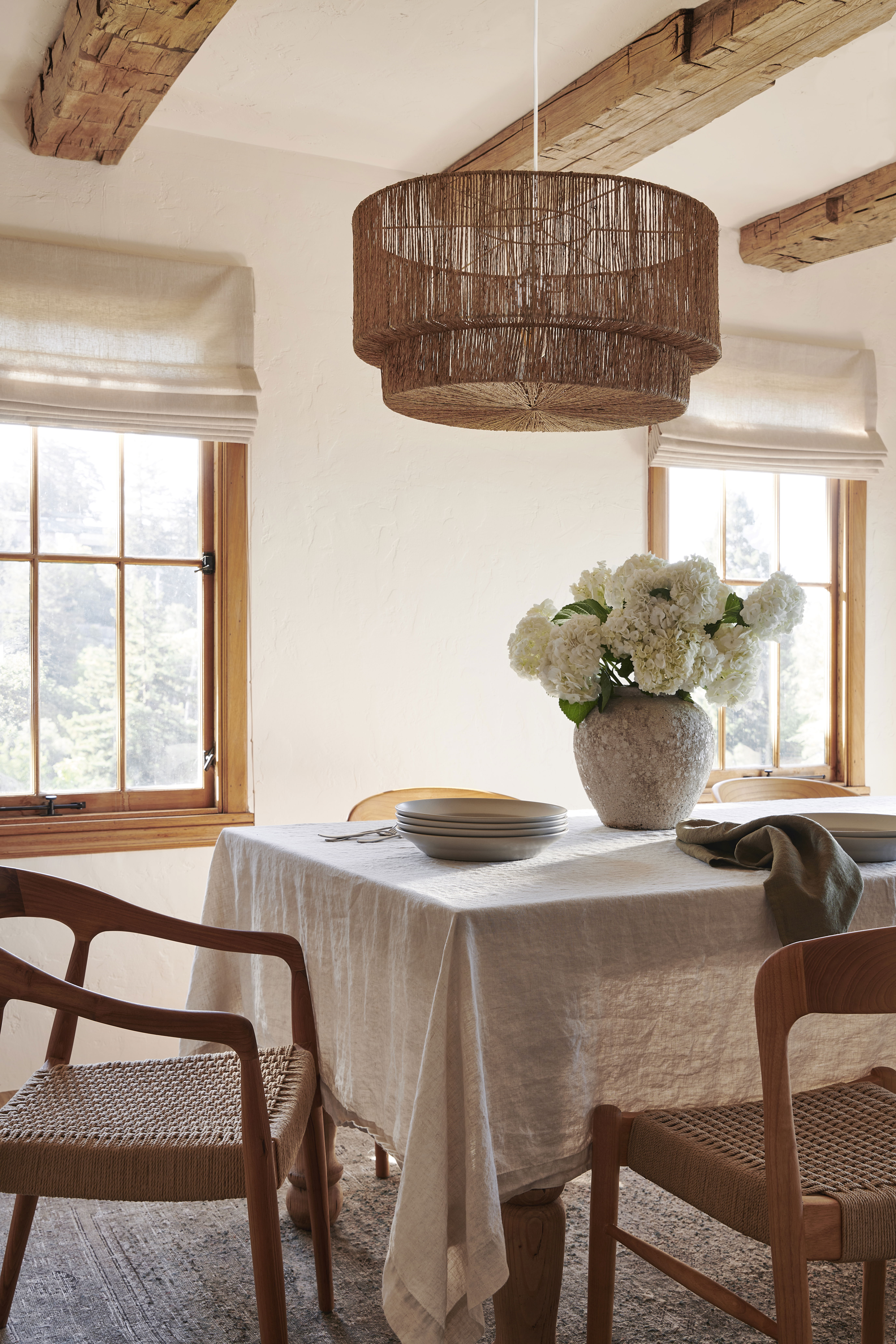 Cocktail 2 Tier Pendant in Natural, by Woven, 12.25" height x 24" diameter View 3