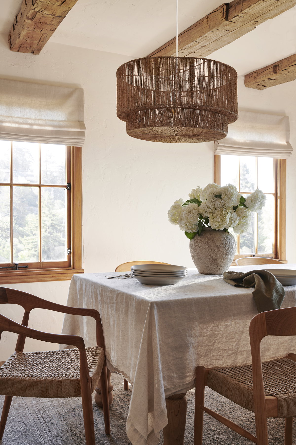 Cocktail 2 Tier Pendant in Natural, by Woven, 12.25" height x 24" diameter View 3