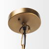 Willson  Black Iron with Antique Brass Dome Pendant Light, by Mercana, 17" length x 17" width x 29" height thumbnail 6