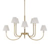 Poppins 8 Light Brass Chandelier, Pendant by Uttermost, 45" width x 25" height x 24" depth thumbnail 3