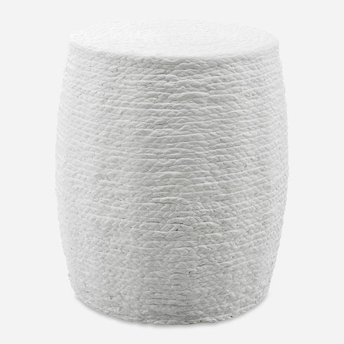 Resort White Accent Stool