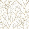 Trees Silhouette White & Gold Wallpaper thumbnail 0