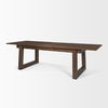 Takota Dark Brown Rectangular Oak Wood with Birch Wood Legs Extendable Dining Table thumbnail 13