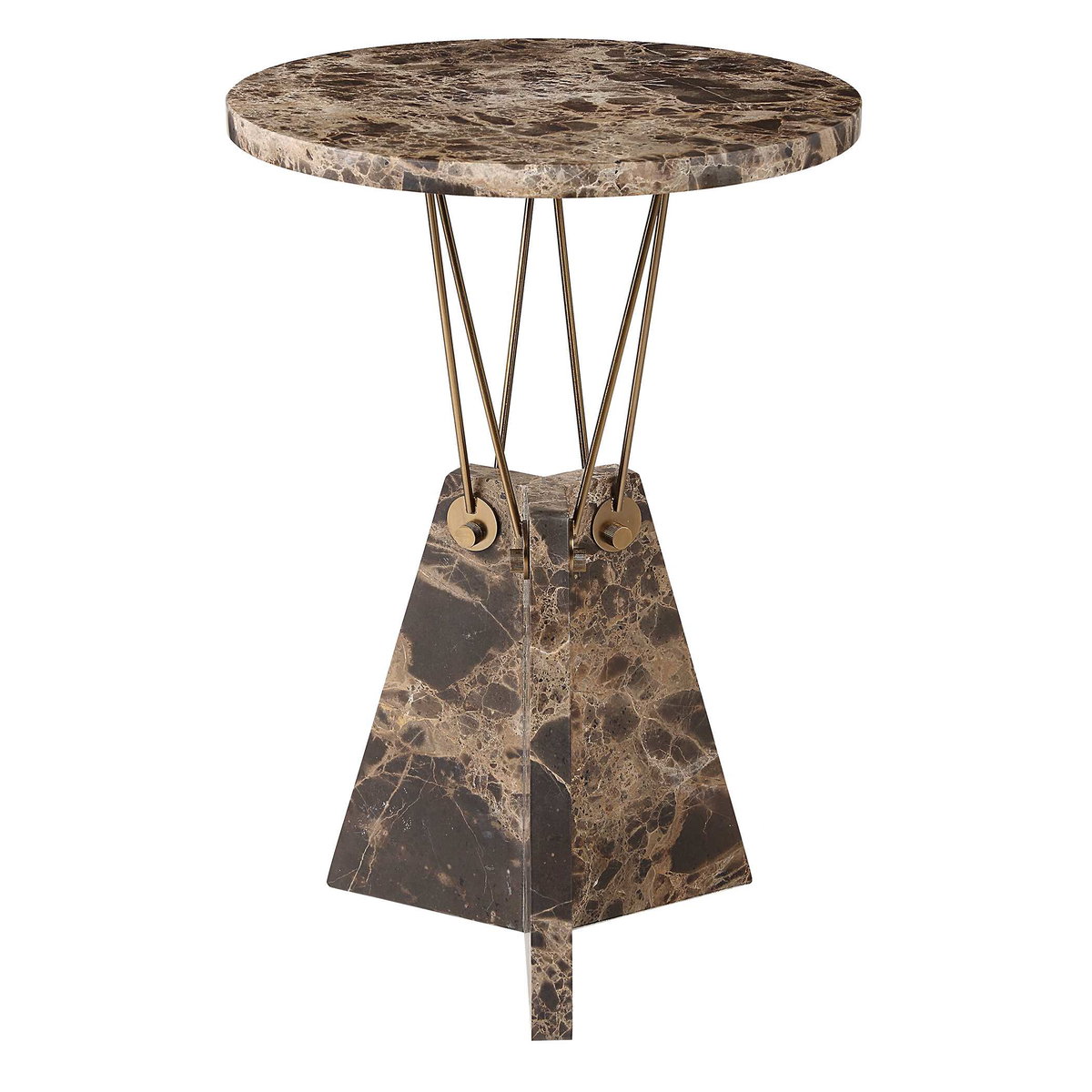 Levitate Marble Accent Table, Side & End Table by Uttermost, 16" width x 23.25" height x 16" depth View 5