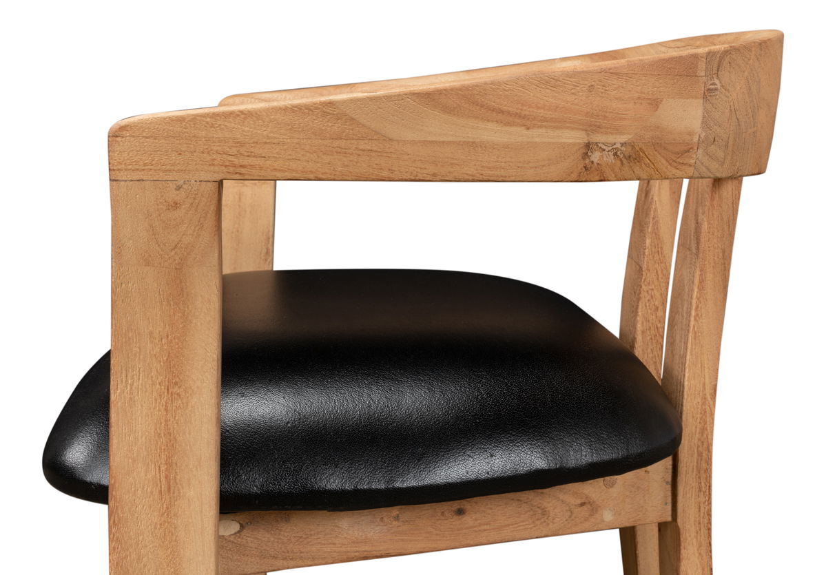 Rift Dining Chair, by Sarreid, 1'7" length x 1'11" width x 2'5" height View 6