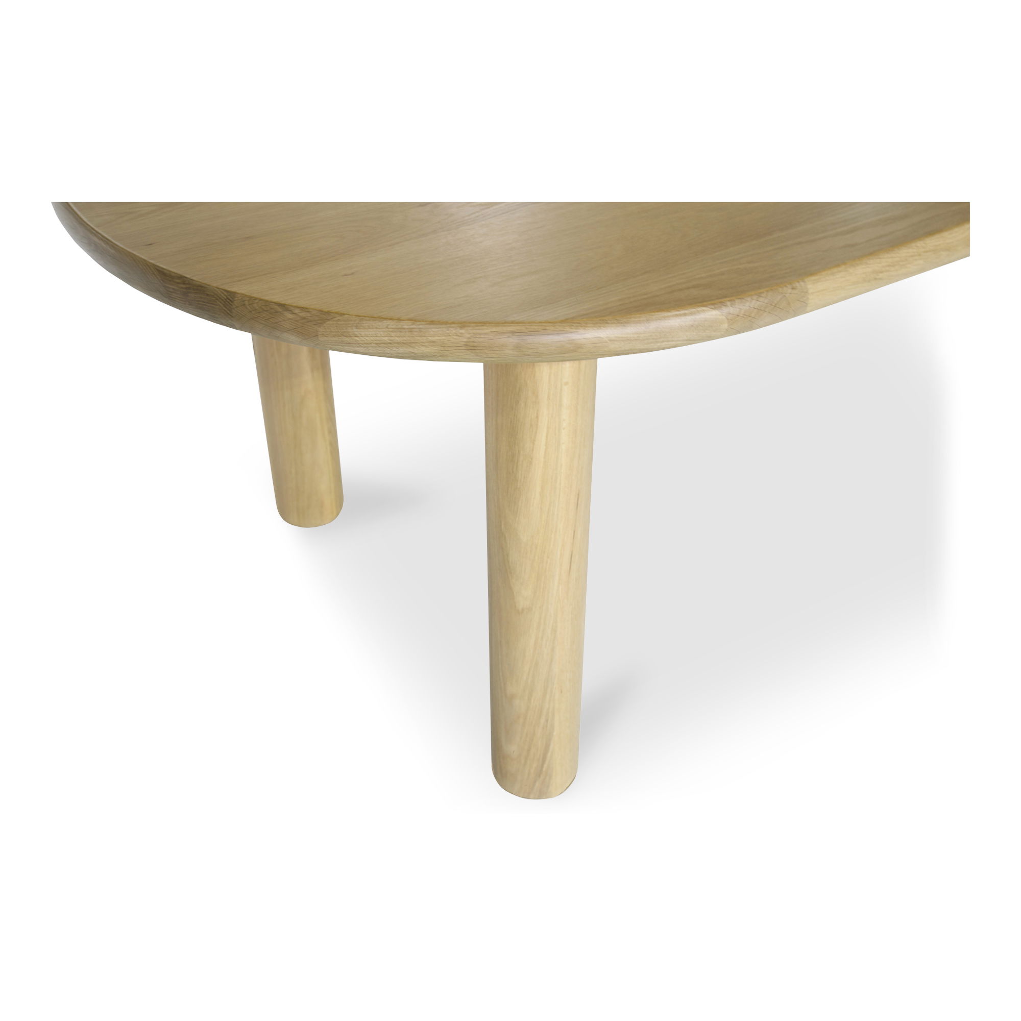 Milo Small Dining Table Oak, by Moe's Home, 78" width x 29.5" height x 39" depth View 5