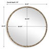 Odeon Shell Inlay Round Mirror, by Uttermost, 40.25" width x 40.25" height x 1.75" depth thumbnail 3