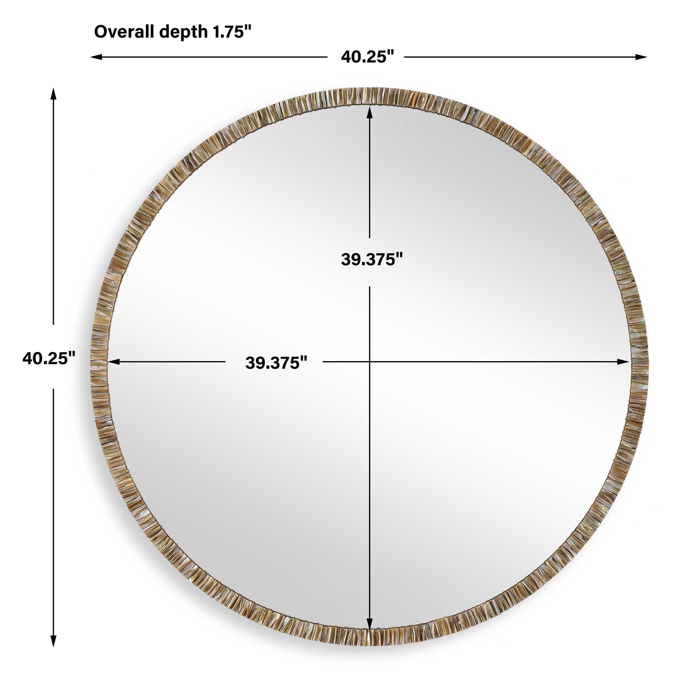 Odeon Shell Inlay Round Mirror large image 