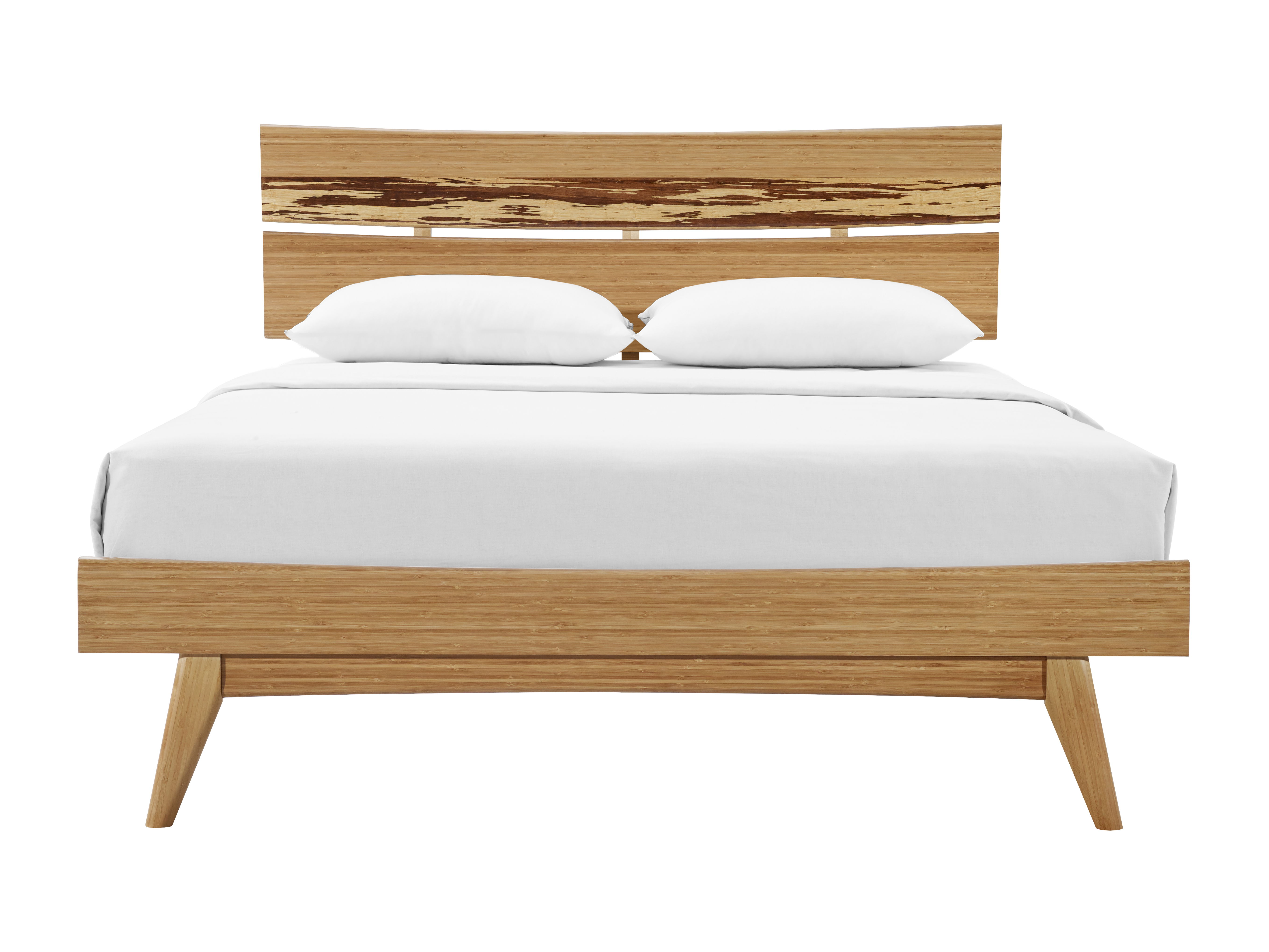 Azara Queen Platform Bed, Caramelized, by Greenington, 87" length x 64.5" width x 44" height View 2