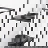 Cindy Set of 2 Matte Black Metal and Hurricane Glass Pillar Tabletop Candle Holders thumbnail 5