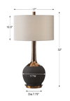 Arnav Textured Black Lamp, Table Lamp by Uttermost, 17" width x 32" height x 17" depth thumbnail 3