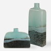 Fuze Aqua & Bronze Vases, Set Of 2 thumbnail 0