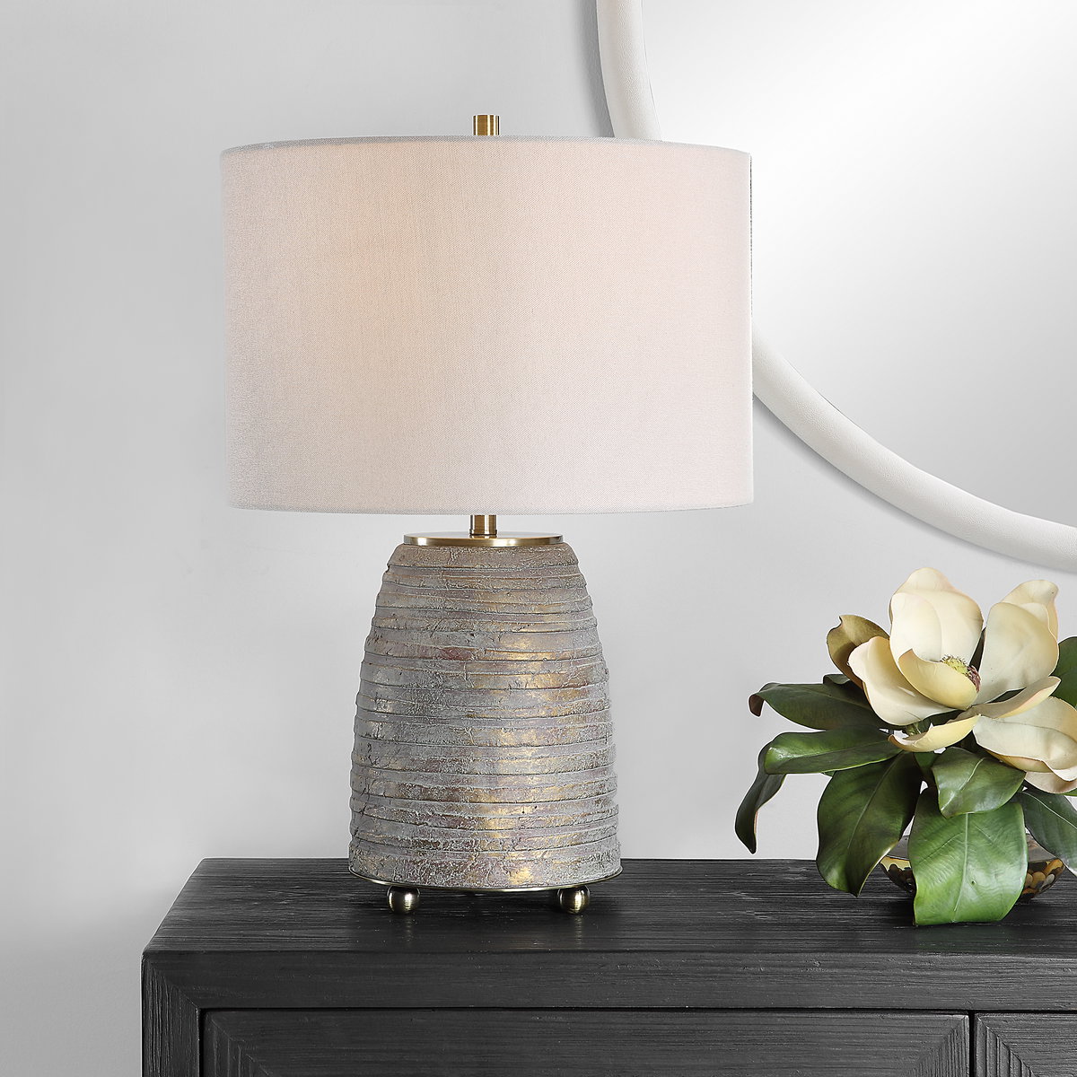 Gorda Bronze Ceramic Table Lamp, by Uttermost, 15" width x 22.5" height x 15" depth View 2