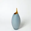 Frosted Vase w/Amber Casing, by Global Views, 7.25" width x 18.25" height x 7.25" depth thumbnail 2