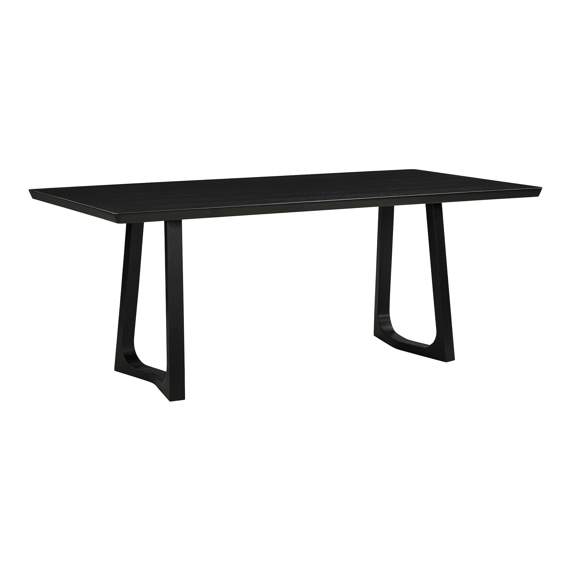 Silas Dining Table Black Ash, by Moe's Home, 76" width x 29.5" height x 36" depth View 2
