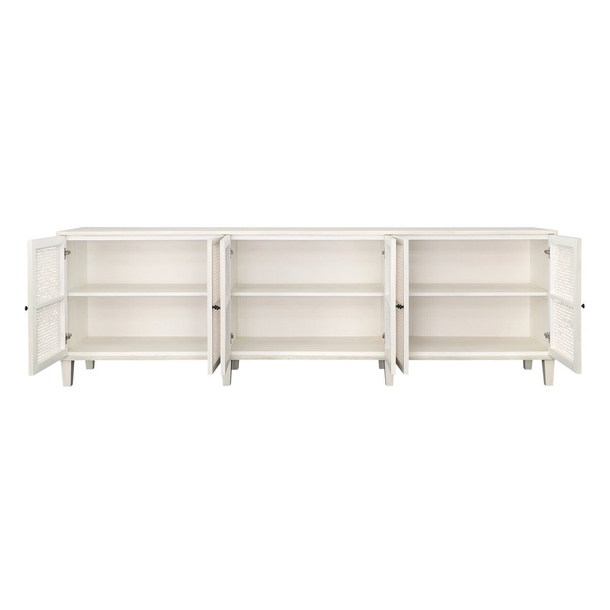 Lugano Sideboard White Wash, Sideboards & Buffet by Dovetail, 109" width x 34" height x 18" depth View 5