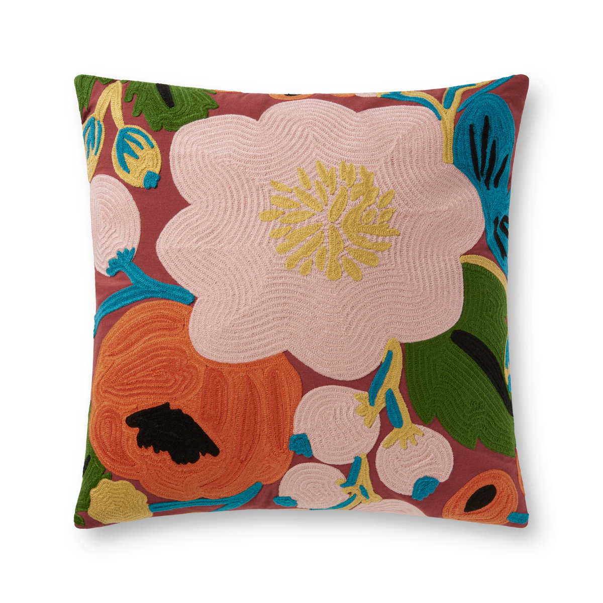 Rifle Paper Co. x Loloi No Name Pillow, Decorative Pillow, 22" length x 22" width View 1