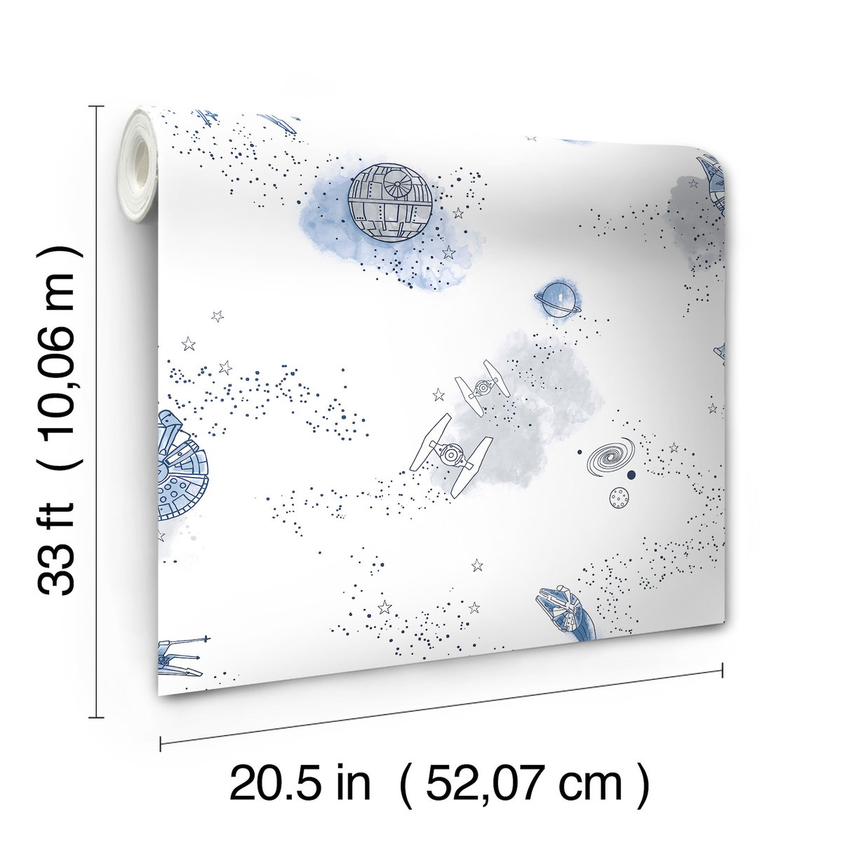 Star Wars: Good Night Galaxy Blue Wallpaper, by York Wall, 33' length x 1'8.5" width x 0.02" depth View 6