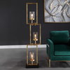 Cielo Staggered Rectangles Floor Lamp, by Uttermost, 1'2" width x 5'4.25" height x 8" depth thumbnail 5