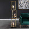 Cielo Staggered Rectangles Floor Lamp, by Uttermost, 14" width x 64.25" height x 8" depth thumbnail 5