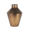 Perrin Small Brushed Gold Metal Decorative Vase, by Mercana, 8.5" length x 8.5" width x 12" height thumbnail 1