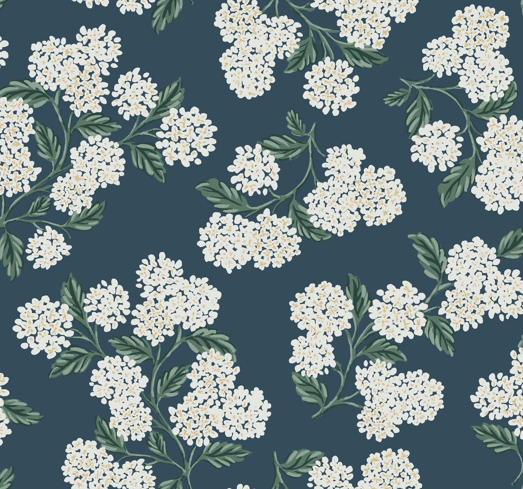 Hydrangea Blue Wallpaper, by York Wall, 27' length x 2'3" width x 0.02" depth View 1