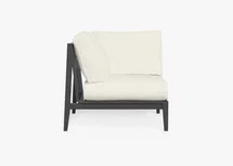 Online Designer Patio Charcoal Aluminum Outdoor Corner Chair - Right