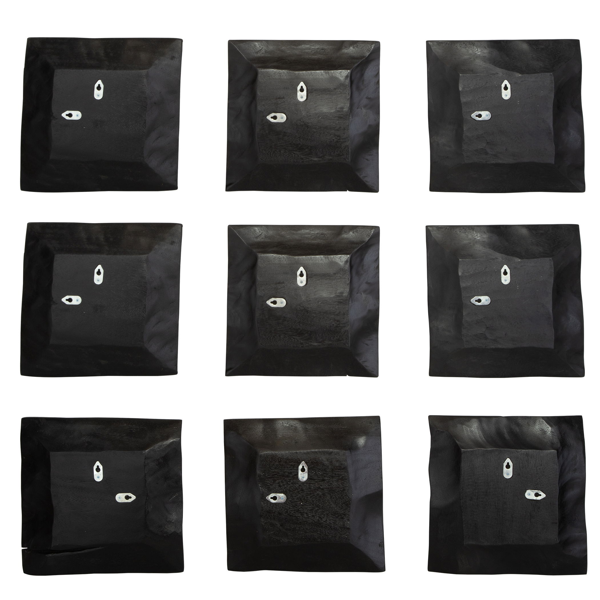 Malosi Black Wood Wall Decor Set/9, Sculptural Wall Art by Uttermost, 11.8" width x 11.8" height x 1.5" depth View 6