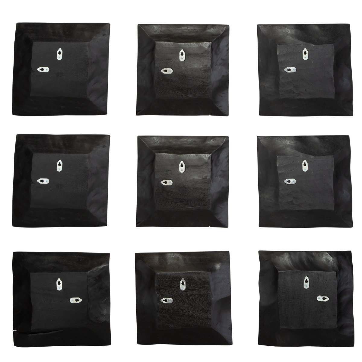 Malosi Black Wood Wall Decor Set/9, Sculptural Wall Art by Uttermost, 11.8" width x 11.8" height x 1.5" depth View 6