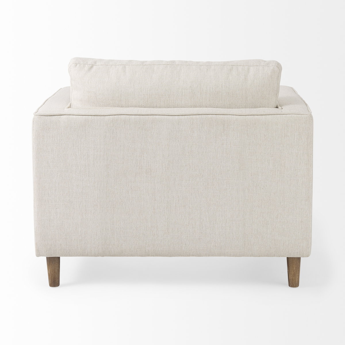 Loretta  Cream Fabric Chair with Two Bolster Cushions, Accent Chair by Mercana, 40.75" length x 36.22" width x 33.86" height View 8