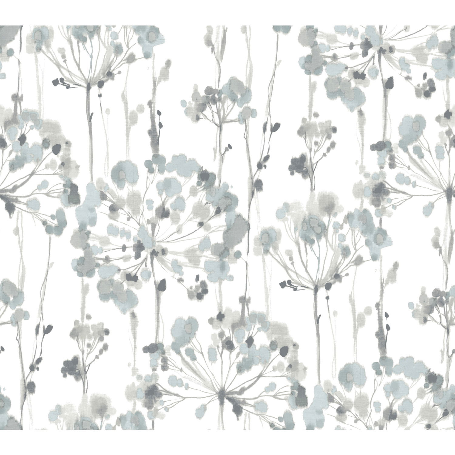 Flourish Blue & Grey Wallpaper, by York Wall, 27' length x 2'3" width x 0.02" depth View 1