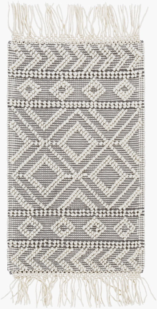 Farmhouse Tassels Handmade Rug, by Surya, 3' length x 2' width