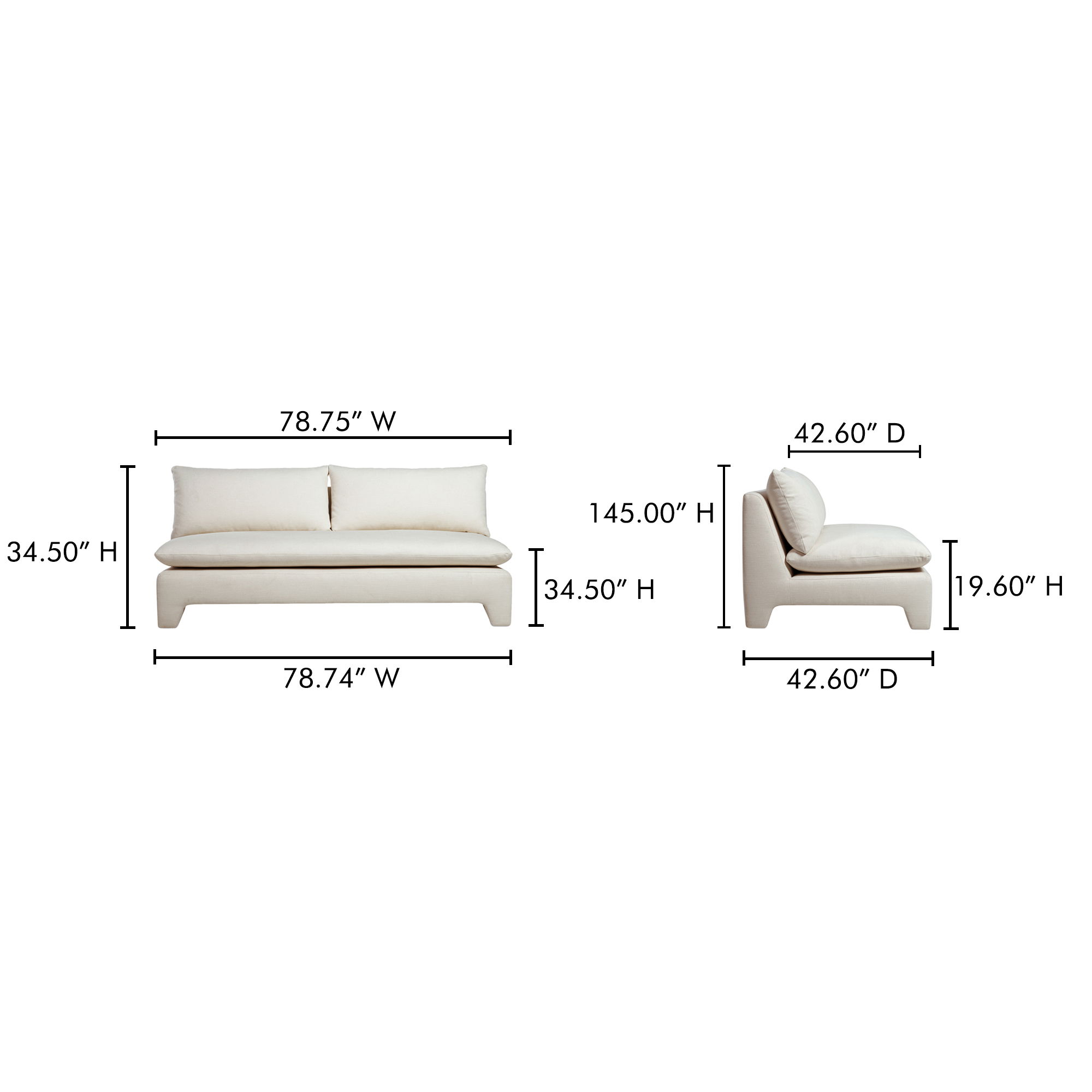 Estelle Sofa Cream large image 