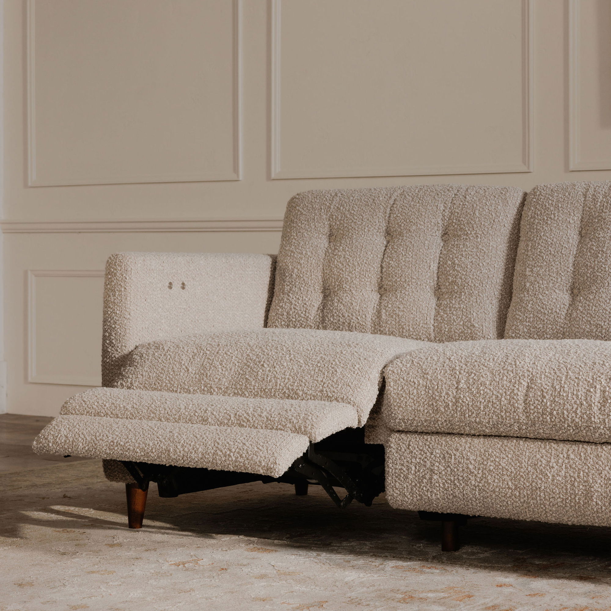Bridgers Power Recliner Sofa Warm Grey large image 