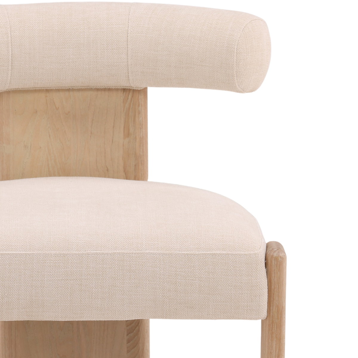 Gwyneth Dining Chair Cream, by Dovetail, 23" width x 29.5" height x 23.5" depth View 7