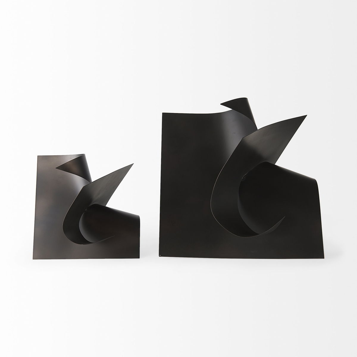 Francesca  Black Metal Sculptural Decorative Object, by Mercana, 18.11" length x 18.11" width x 18.11" height View 5