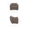 Bria Accent Chair Brown, by Moe's Home, 34.6" width x 29.6" height x 33.5" depth thumbnail 7
