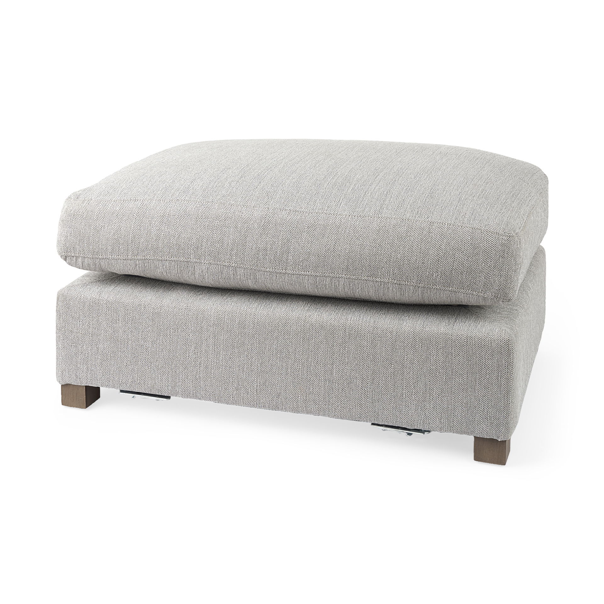 Valence  Light Gray 2/3 Ottoman Sectional Piece, Sectional Sofa by Mercana, 38.58" length x 25.98" width x 17.72" height View 1