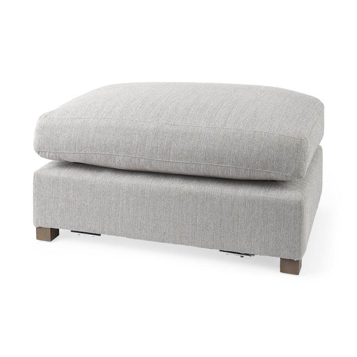 Valence  Light Gray 2/3 Ottoman Sectional Piece, Sectional Sofa by Mercana, 38.58" length x 25.98" width x 17.72" height View 1