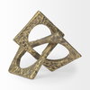 Delaunay I (Large) 10L X9W Gold Hammered Metal Interlinked Patterned, Decorative Object by Mercana, 10.14" length x 8.97" width x 5.07" height thumbnail 8