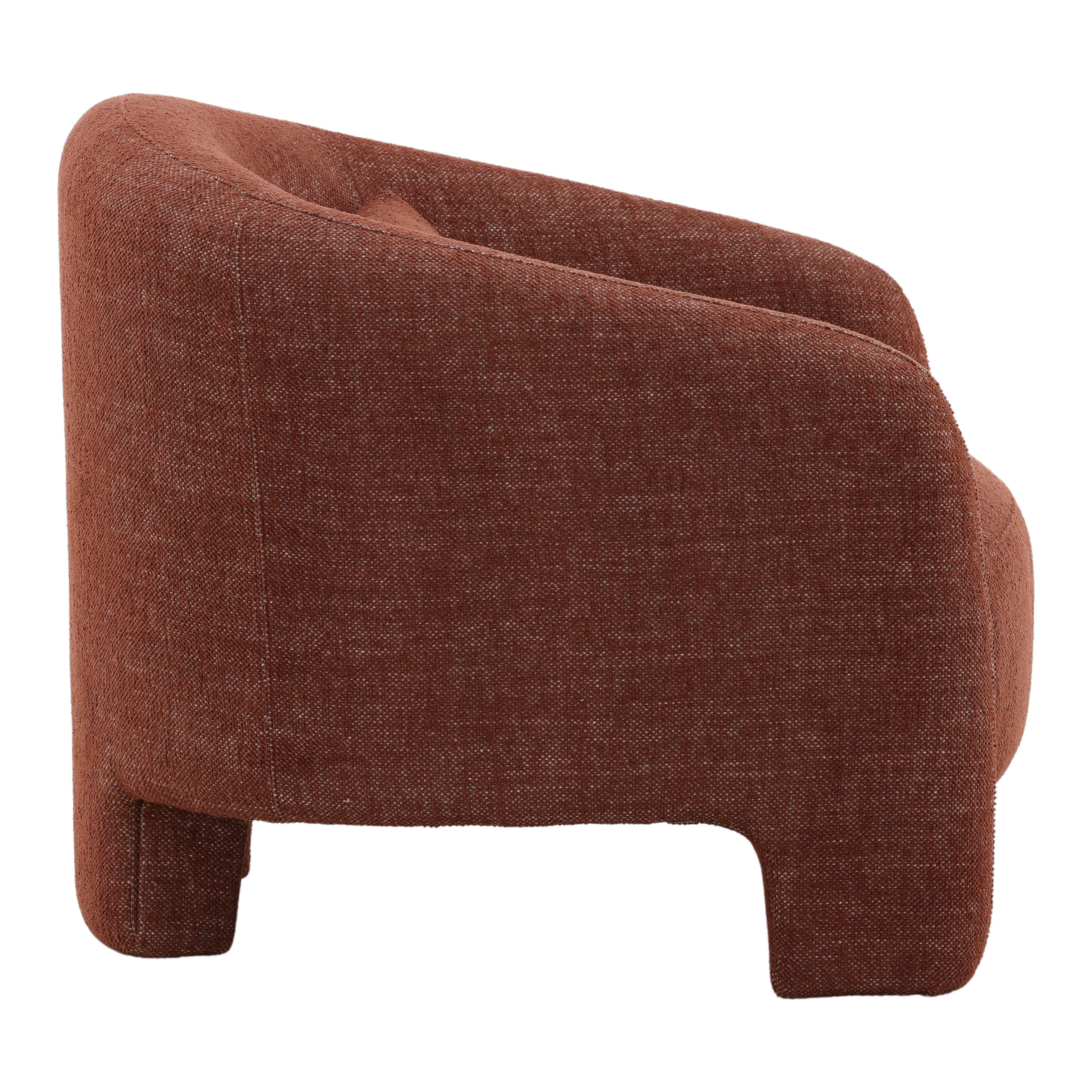 Haywood Occasional Chair Rust, Accent Chair by Dovetail, 32" width x 29.7" height x 35.5" depth View 3