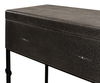 Grey Leather Shagreen Box On Stand, Side & End Table by Sarreid, 24" length x 10" width x 25" height thumbnail 5