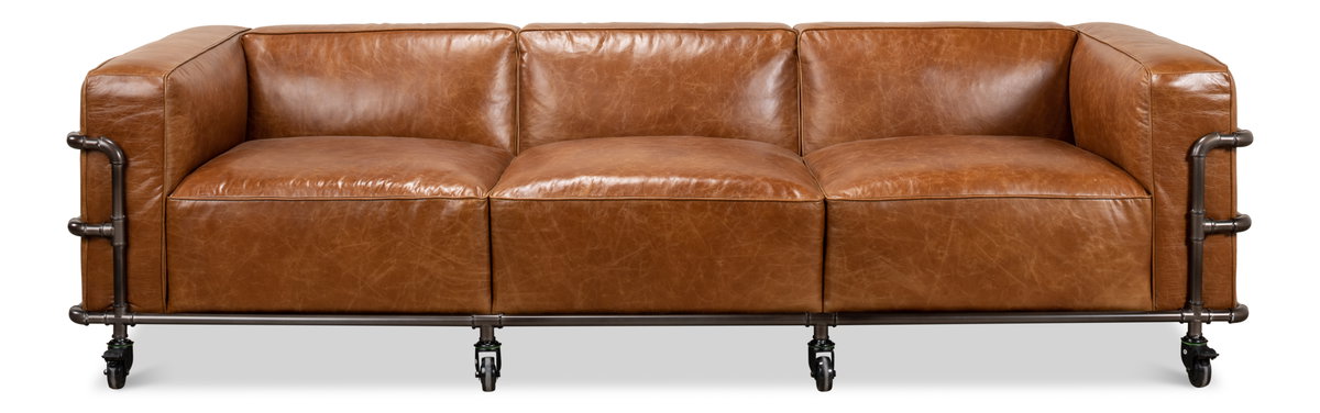 Antwerp Sofa, by Sarreid, 3'4" length x 8'6" width x 2'4" height View 2