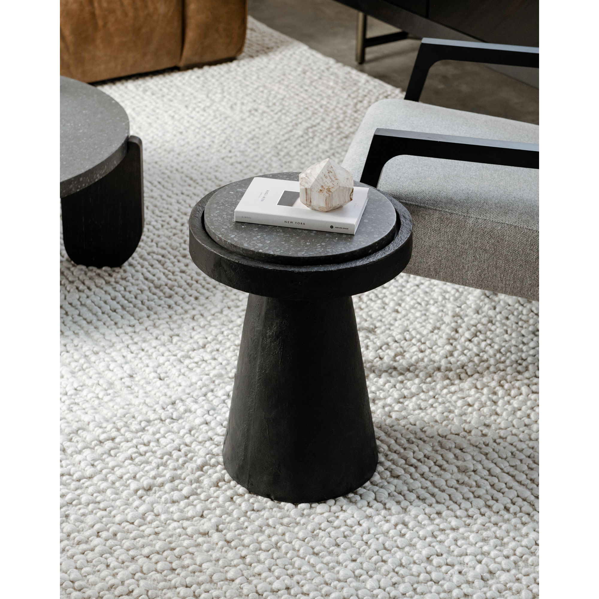 Book Accent Table Black, Side & End Table by Moe's Home, 16" width x 21" height x 16" depth View 4