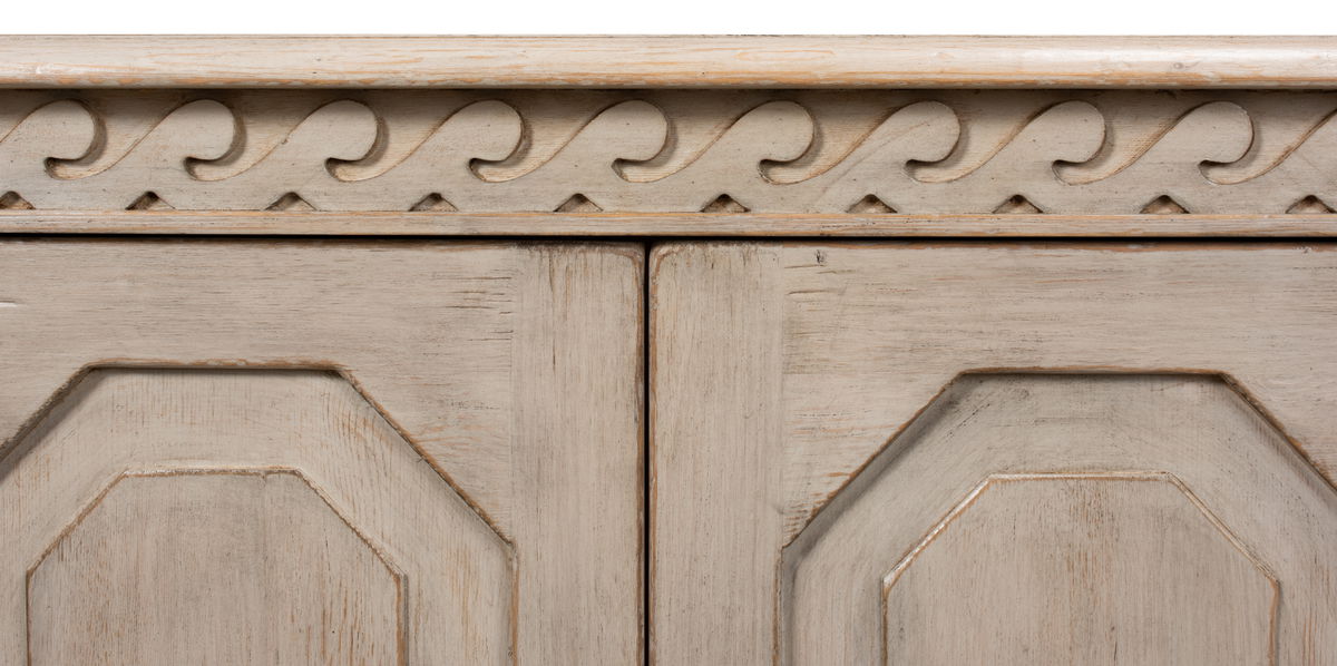 Wrenn Credenza  Stone Grey, by Sarreid, 1'4" length x 4'10" width x 3' height View 6