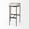 Millie Backless 30in Seat Bar Stool | Gray Hair-On-Hide with Gold Metal, Counter & Bar Stool by Mercana, 16.75" length x 17.75" width x 30" height thumbnail 9