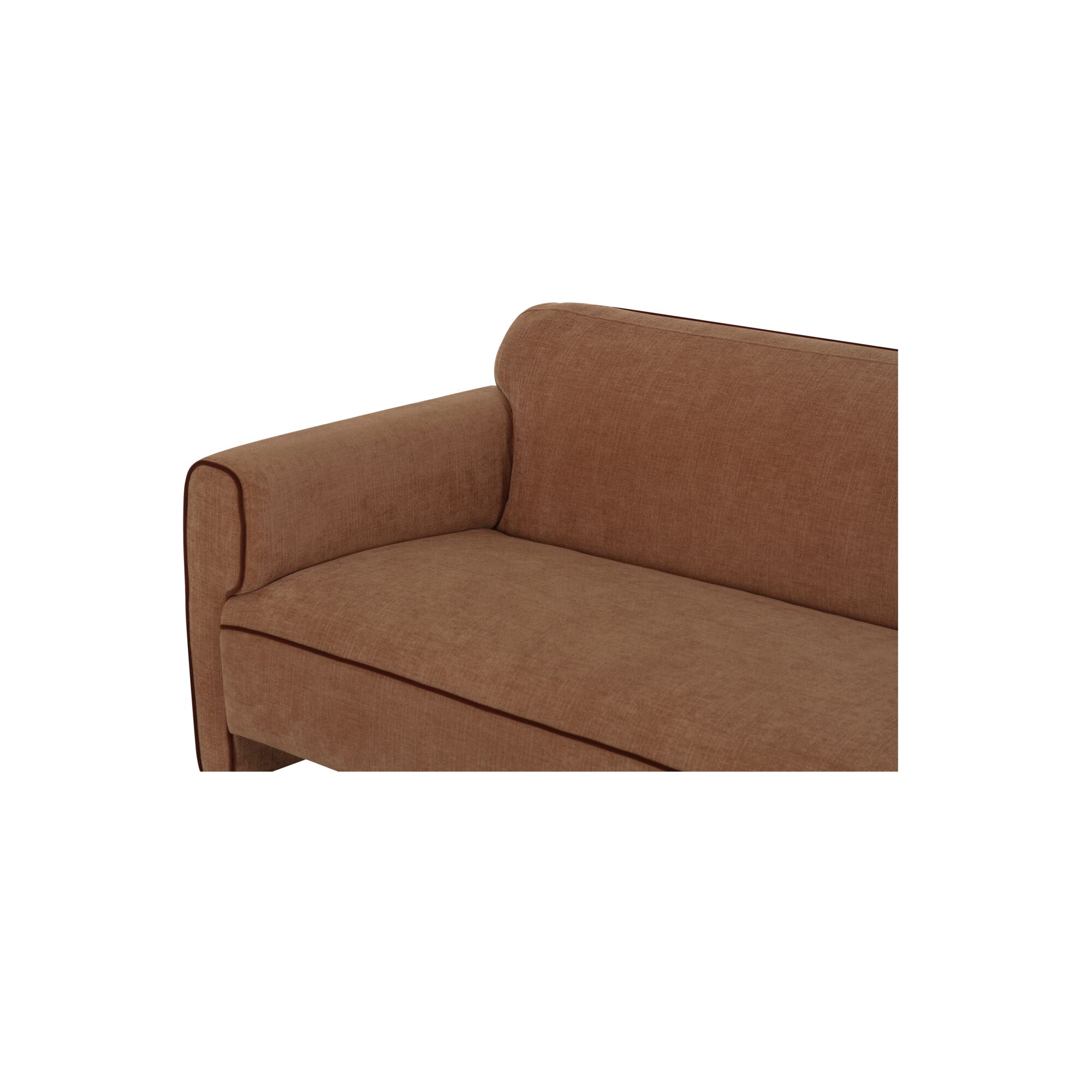 Leo Sofa Light Brown, Sofas & Sectional by Moe's Home, 90" width x 29.5" height x 33.8" depth View 6